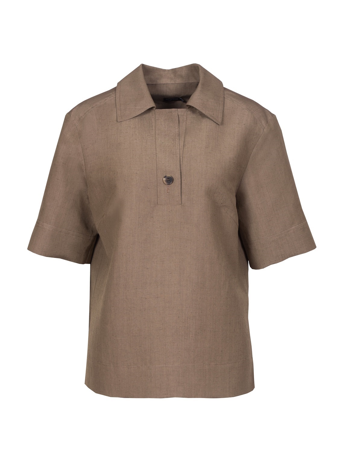 Рубашка-поло с коротким рукавом цвета «табак»